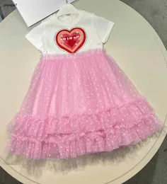 Top Baby Dress Sequin вязаное логотип для девочек-юбка размером 110-160 летняя милая кружевная юбка Hem Delay Designer Dydy Frock Jan10