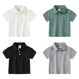 Pure Cotton Childrens Polo Shirt Sommer hochwertiger Kinder T-Shirt Baby T-Shirt Childrens Clothing 240514