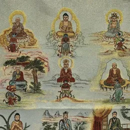 Dekorativa figurer högkvalitativa tangka broderade Buddha -hänge