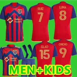 Real Mens Soccer Salt 2024 Koszulki Cordova ciesz się matematyka Herrera Lake Home Football Shirt krótkie mundury z rękawami 2025 Gracz Kreilach Wood Ruiz Meram