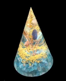 Cały 5 -szt. Kamień energii orgone i żywica Piramida wisiorek miedziany Drzewo życia biżuteria 9425968742689