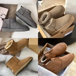 Botlar Tasarımcı Kadın Avustralya Boot Classic Ultra Mini Platform II Hardal Tohum Kestane Neumel Bailey Bow Fur Foot Fotic Kum Süet Kış Kadınları Erkekler İçin Kar Erkek 0000