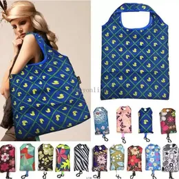 Poşet Katlanabilir Çanta Eko Naylon Yeniden Kullanılabilir Dost Çantalar Taşınabilir Ev Market Süpermarket Alışveriş Tote FY2543 S