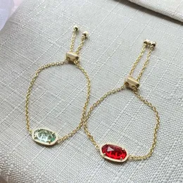 Charm Bracelets Kendrascotts 디자이너 Kendras Scotts Jeweley Stud Earrings Crystal Cluster 간단한 구리 도금 진정한 금 보석 크리스탈 치아 전복 쉘 C24