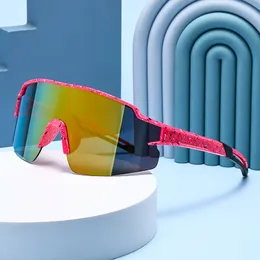 2024 Neue Ski -Sonnenbrille für Jungen und Mädchen Spiegellinsen Ein Stück Fahrradbrille Große Kinder Outdoor Sonnenbrillen Sport Custom Logo