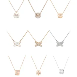 2024 New Necklace Women's Designer Necklace Luxury Diamond Honeycomb Pendant Necklace High Quality 18k Gold Brand Couple Necklace