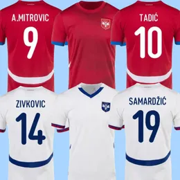 2024 2025 SERBIA SOCCER JERSEY TADIC Sergej Mitrovic Srbija National ITER 24 25 Home Away Football Terts Kit Pavlovic Milenkovic Zivkovic Vlahovic