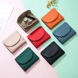 Genuine Leather RFID ID Credit Bank Business Card Holder Cowhide Coin Purse Bags Luxury Clutch Slim Pocket Wallets For Women 240430