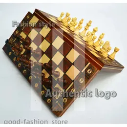 Giochi di scacchi di moda Chess Magnetic Backgammon Checkers set da tavolo pieghevole gioco 3-in-1 Road International Pieging Choard Draft Entertainment 399