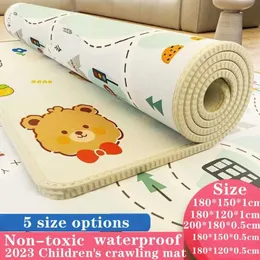 Play Mats 200cm*180cm New Style Epe Baby Baby Play Mat Toys for Children Rug Playmat開発マットベビールームクロールパッド両面カーペットT240513