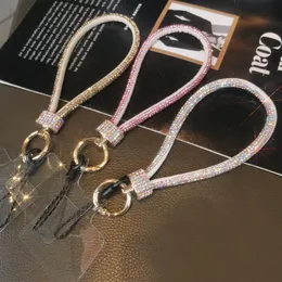 New Luxury Diamond Mobile Phone Hanging Rope Luxury Full Diamond Handheld Hanging Chain Clip Style Pendant Phone Lanyard