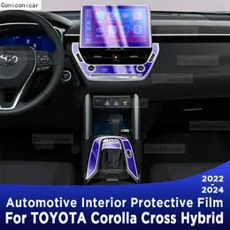 Toyota Corolla Cross Hybrid için Diğer İç Aksesuarlar 20222024 Şanzıman Panel Navigasyon Otomotiv İç TPU Koruyucu Film Antiscratch Sticker T24050