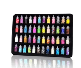 Decorações da arte da unha Diy lip glitter lantejas de vidro concha em pó 48pcs conjunto de ornamentos ship7393007