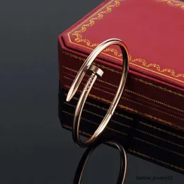 Nuovo senza box classico in oro rosa semplice clou da donna Bracciale dimensione 17 19 braccialetti per unghie designer gioielli di gioielleria femminile femminile di San Valentino da giorno regalo oro