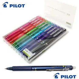 Gel Pens Wholesale Pilot Frixion Erasable Pen Lfbk-23Ef/23F 10Pcs/Lot School Office Supplies Stationery 0.5/0.7Mm 230703 Drop Delive Dhu3P