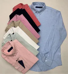 2024 camisas para hombres Top RL Calidad de caballos Bordado lino blusa manga larga Color Fit ropa casual Camisa 2165ss