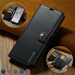 Luxo Magnetic Magnetic Folio Vogue Phone Case para OnePlus 11 12 5g Business durável Business Slots de cartões Múltiplos slots de couro removível Purseta de couro