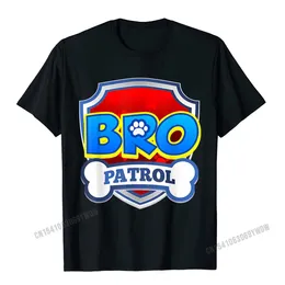 Bro Patrol Frunt Dog Смешная вечеринка по случаю дня рождения футболка Camisas Men Faddish Normal Tees Хлопковые топ-футболки для мужской Camisa 240513