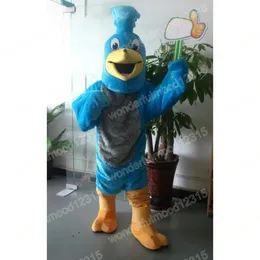 2024 Performance Blue Parrot Mascot Costumes Cartoon Carnival Hallowen Performance Unisex Fancy Games Outfit Outdoor Advertising Outfit Suit