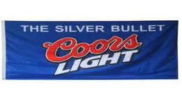 Coors lätt öletikett 3x5ft flaggor 100d polyester banners inomhus utomhus livlig färg hög kvalitet med två mässing grommets7299710