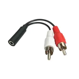 3.5mm ~ 2 개의 남성 RCA 케이블 스플리터 컨버터 어댑터 Aux 오디오 확장 코드 랩톱 MP3/MP4 변환 라인 용 y 케이블