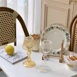 Ljushållare franska vintage hållare romantisk bordslampa stil glas hem prydnad café porta velas rum dekoration bs50zt