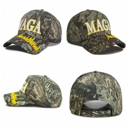 Maga Borderyery Hat Trump 2024 Camuflagem de camuflagem Caps de beisebol para eleições esportes ao ar livre Chapéus de festa de festa Q995 0517