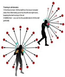 ボクシング反射速度パンチボールトレーニングヘッドバンドとの手の目を改善する反応muayタイムエクササイズ装置4098658