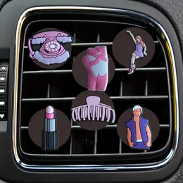Safety Belts Accessories Pink 2 Cartoon Car Air Vent Clip Outlet Per Conditioner Clips For Office Home Freshener Drop Delivery Otdze Otufm