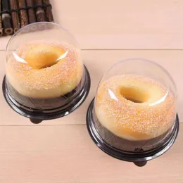 Bakningsverktyg 50st Mooncake Box Moon Cake Trays Round Diy Transparent Deep Dome Cupcake Container