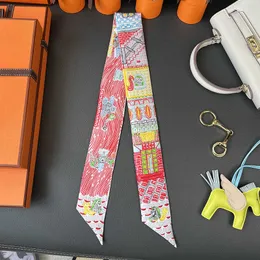 Дизайнерские шарфы шарфы приключение с длинной тонкой узкой лентой ручкой для связы