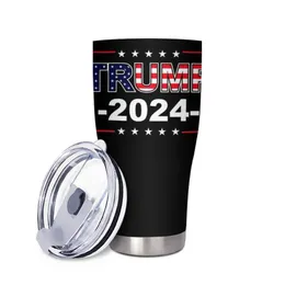 Party Favor Trump 2024 Tubblers Stal nierdzewna kubek niestandardowy 900 ml dużej pojemności podwójnej warstwy wodnej butelka wody 30 uncji upuszczenie do domu gar otpgw