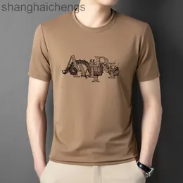 Тенденция оригинальная 1to1 Amirirs T Rooms Designer Mens Mens Round Shece Tshirt Tshirt и осенние бизнеса Высокая технология Печать жирной и красивой длинной высотой с логотипом с логотипом