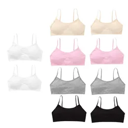 Camisole 2pc Childrens Bra Girls Full Cup Cupless Whiber Training Puberty Bra 8-14 yearsl2405