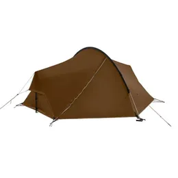 Tält och skyddsflammor Creed Shell2 camping Lätt 15D Silikon Nylon Tält 3 Säsonger Vattentäta regntäta utomhusskydd Tentq240511