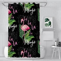 Cortinas de chuveiro FA la mingo banheiro flamingo boho impermeável cortina de cortina projetada para decoração de casa acessórios