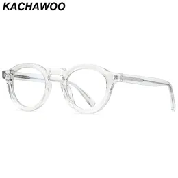 Kachawoo Retro Glasses TR90アセテートメンブラック透明な灰色の光学フレーム韓国スタイルユニセックスアイウェア240507