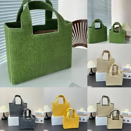 Sacchetti di marca da donna borse da spiaggia di alta qualità borse designer spalla borse paglia da ricamo lettere da ricamo