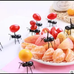 Forks fleißige Pferdeseisen -Party -Zahnstocher Obstgabel Eine Schachtel mit 12 dekorierten kleinen Spielzeugen