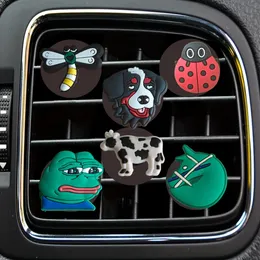 Safety Belts Accessories Animal Cartoon Car Air Vent Clip Diffuser Clips Conditioner Outlet Square Head Per Freshener Decorative Bk Dr Ot4Pz
