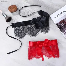 Party Supplies Sexy Lace Face Mask Bow Eye Women Butterfly Knot Veil Hollow Strap Semi-Perspective Lingerie Accessories