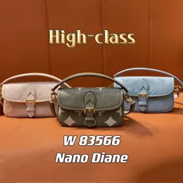 Bolsas de luxo da moda Bolsa de grife feminina Nano Diane bolsa de ombro de bolsa cognac quartzo saco de viagem crossbody