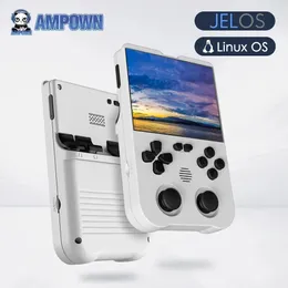 Ampown XU10 Handhållen Game Console 3.5 IPS-skärm 3000mAh Battery Linux Jelos System Inbyggd retro bärbar videospel Spelare 240509