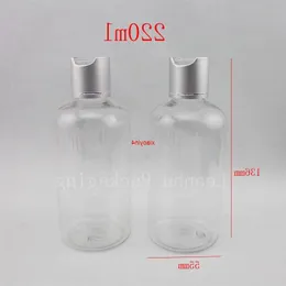 220 ml x 30 leere Shampoo -Plastikbehälter mit Scheibendeckel, Clear Pet Bottle Press Deckel, Kosmetikverpackung, Flaschengood -Paket NWXIW