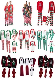 Newchristmas Family Pajamas Sets Dad mama Dziecko Baby Pasowanie Bożego Narodzenia Święta Święta nocna noc piżama zużycie EWA18392009210