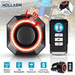 Системы тревоги Hollarm Bike Alarm Tail Lights против рубашки USB зарядки велосипедные светильники Интеллектуальный датчик тормоза