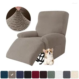 Chair Covers Leorate Sofa Cover Elastic Recliner 4-piece Combination Armchair Solid Color Slipcover For Home Decor