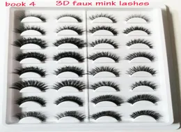 100 Real Siberian 3D Mink Fur Strip False Eyelash Long Individual Eyelashes 3Pairs Mink Lashs Extension7124730