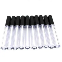 10pcs da 3 ml di plastica glassata smeraria vuota tubo di lucidala n nera, contenitore lucidala labbra cosmetico in plastica trasparente, correttore remillablebottle ijnrg qqpbn