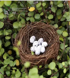 6 cm Mini Bird Nest e 10 uova in resina bonsai artigianato di decorazioni per il giardino di decorazioni in miniatura B9360430727203